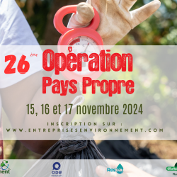 Inscrivez-vous à la 26ème Opération Pays Propre!!