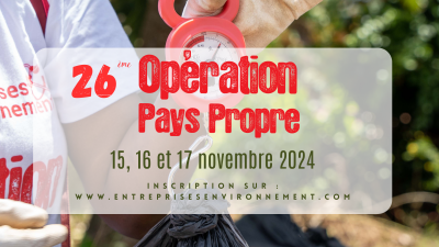 Inscrivez-vous à la 26ème Opération Pays Propre!!