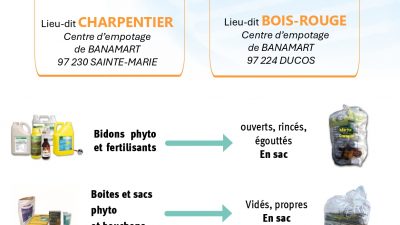 Collectes d&rsquo;Emballages vides de Produits Phyto-Pharmaceutiques (EVPP) et d&rsquo;Emballages Vides de Produits Fertilisants (EVPF) – Les 16 et 17 avril et les 23 et 24 avril 2026