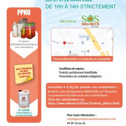 Collecte de produits Phyto-Pharmaceutiques Non Utilisables (PPNU) –  21 et 22 AVRIL 2026